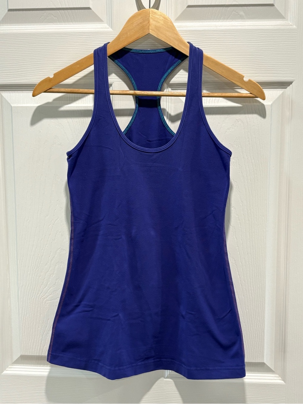 Lululemon Vintage Luon Purple Cool Racerback Tank Silver Logo Y2K, Size 8